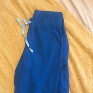 Royal blue FIGS scrub joggers